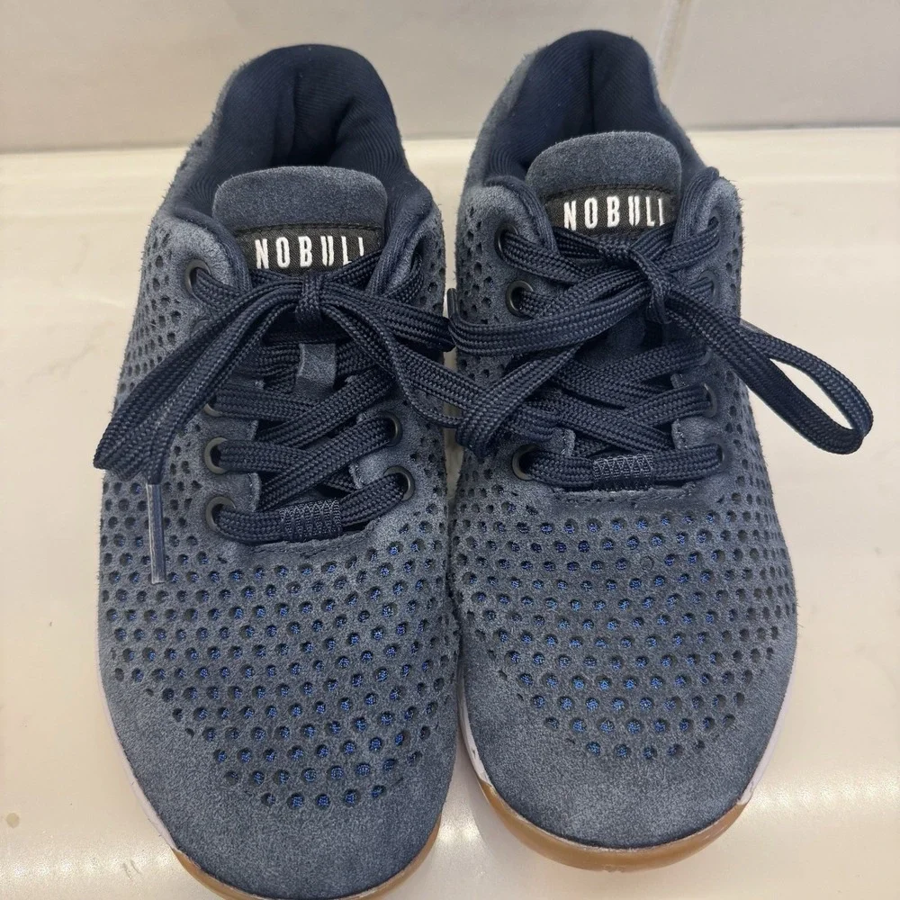 NOBULL Navy Suede Trainer Shoes‎ Sz 7